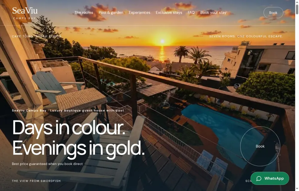 SeaViu landing page screenshot